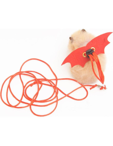 Arnés y Correa Ajustable para Hámsters y Reptiles Rosa