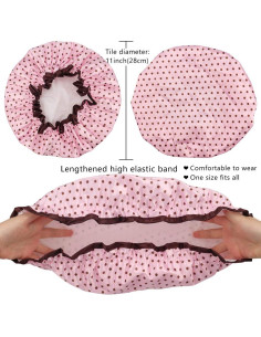 Gorros de Ducha Reutilizables TCOTBE - 4 Piezas Doble Capa 2