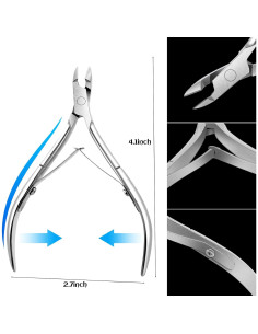 8 Cortadores de Cutículas de Acero Inoxidable Janpin 2