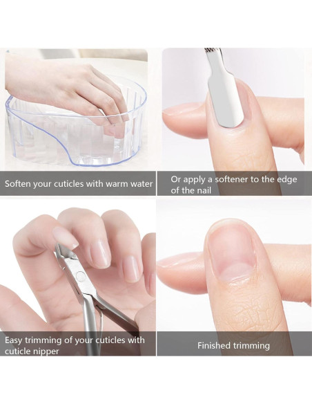 8 Cortadores de Cutículas de Acero Inoxidable Janpin