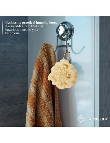 Esponjas de Lufa Natural Almooni - Exfoliantes de Ducha - 3 Unidades