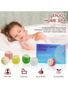 Juego de 6 Bombas de Baño Hechas a Mano Tiffnor - Hidratantes 2