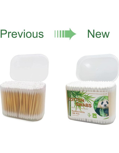 Bastones de Algodón Biodegradables 900pcs Bambú El Futuro es Bambú