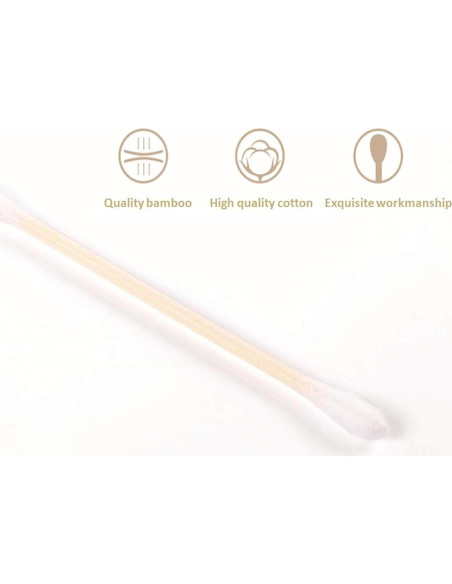 Bastones de Algodón Biodegradables 900pcs Bambú El Futuro es Bambú