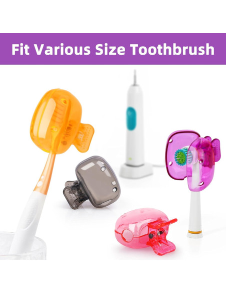 6 Cubiertas de Cepillo de Dientes Atiloy - Portátiles y Coloridas