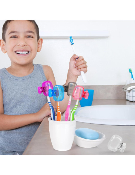 6 Cubiertas de Cepillo de Dientes Atiloy - Portátiles y Coloridas