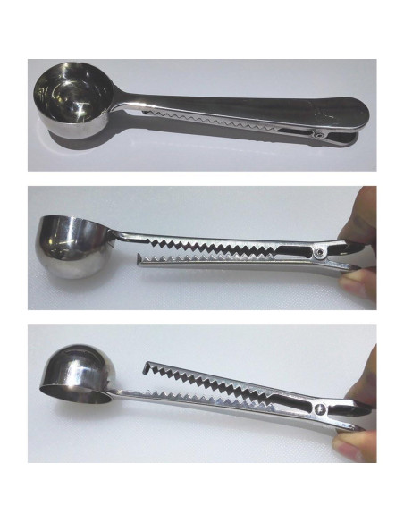 Paquete de 4 cucharas medidoras de acero inoxidable 15 ml