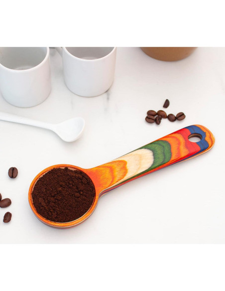 Cucharón de Café Marrakesh Baltique - Madera de Abedul Colorido