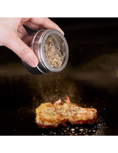 Set de 6 Latas Magnéticas para Especias XZJMY Acero Inoxidable