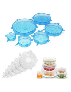 12 Tapas de Silicona Reutilizables MISSJOJIAY para Alimentos