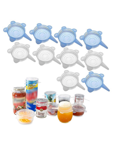 Tapa de Silicona Reutilizable Adpartner para Latas - 10 Piezas