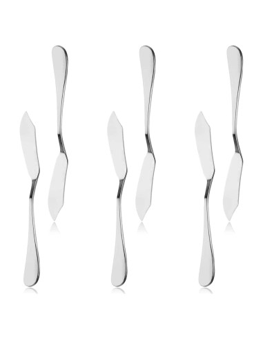 Cuchillos para Untar KINMINGZHU Acero Inoxidable 6 Piezas 15 cm
