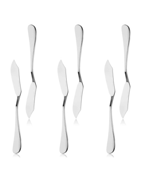 Cuchillos para Untar KINMINGZHU Acero Inoxidable 6 Piezas 15 cm