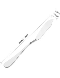 Cuchillos para Untar KINMINGZHU Acero Inoxidable 6 Piezas 15 cm 2