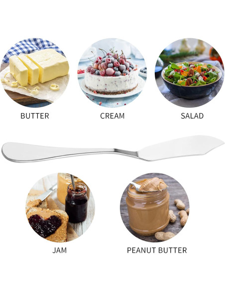 Cuchillos para Untar KINMINGZHU Acero Inoxidable 6 Piezas 15 cm