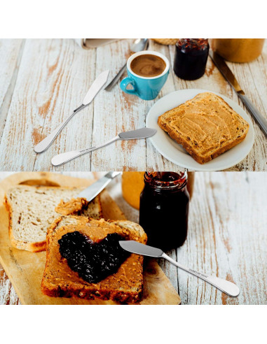 Cuchillos para Untar KINMINGZHU Acero Inoxidable 6 Piezas 15 cm