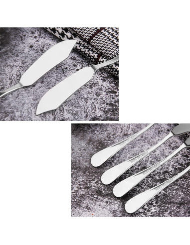 Cuchillos para Untar KINMINGZHU Acero Inoxidable 6 Piezas 15 cm