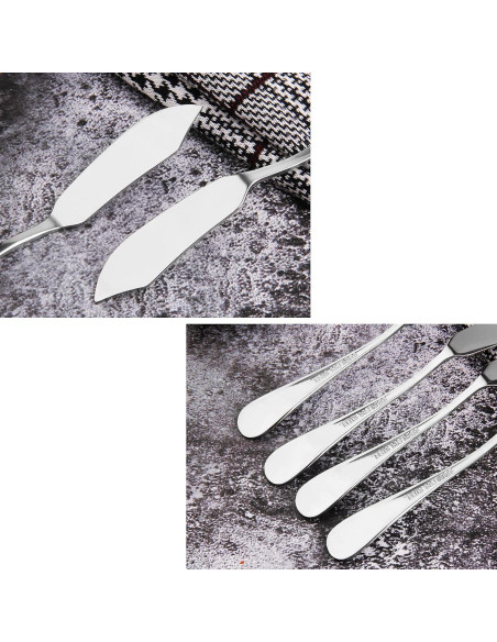 Cuchillos para Untar KINMINGZHU Acero Inoxidable 6 Piezas 15 cm