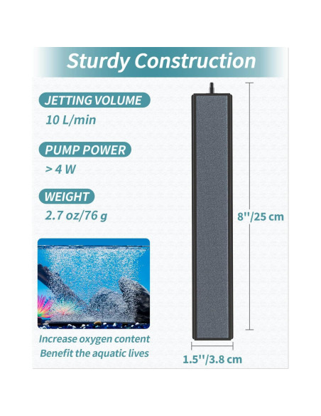 Difusor de Burbuja Pawfly 20.32 cm Gris para Acuario