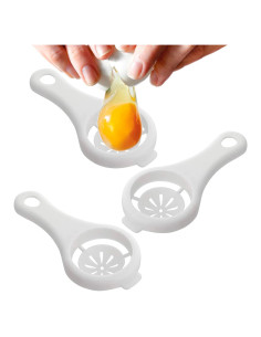Separador de Clara y Yema de Huevo BURIUS - 3 Piezas - Plástico Blanco