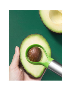 Cortador de Aguacate Shofilt 2-en-1 Acero Inoxidable Apto Lavavajillas 2