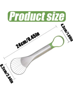 Cortador de Aguacate Wvapzwr 2 en 1 Acero Inoxidable 24 cm 2