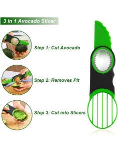 Cortador de Aguacate 3 en 1 XHCLIUFB - Apta para Lavavajillas 2