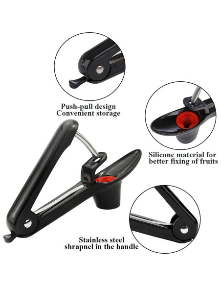 Herramienta Quita Huesos de Cereza Racoshk - Negro, 2.79 cm