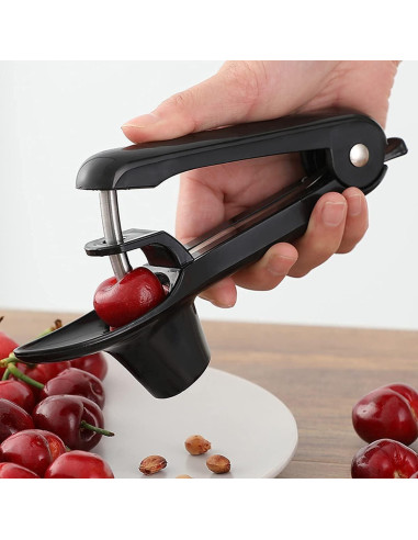 Herramienta Quita Huesos de Cereza Racoshk - Negro, 2.79 cm