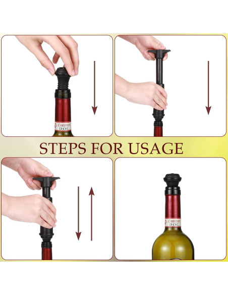 18 Piezas Bomba de Conservación de Vino Honoson - Selladores Reutilizables