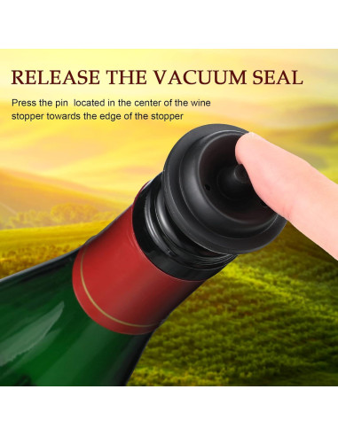 18 Piezas Bomba de Conservación de Vino Honoson - Selladores Reutilizables