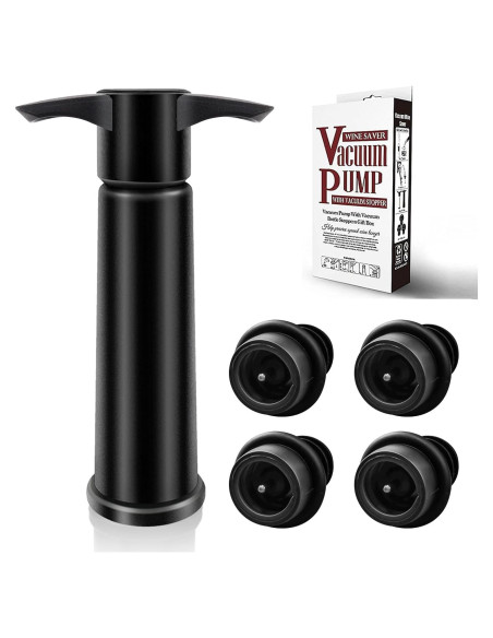 Bomba de vacío para vino BETTFOR + 4 tapones reutilizables