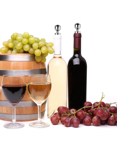 Tapones para botellas de vino BETTFOR 3 Pcs Silicona Plata