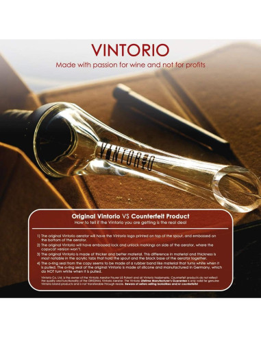 Aerador y Vertedor de Vino Vintorio Premium - Plata