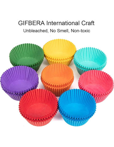 Forros para Cupcakes GiFBERA Arcoíris 400 Unidades 5 cm