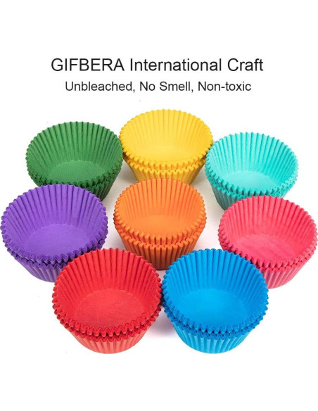 Forros para Cupcakes GiFBERA Arcoíris 400 Unidades 5 cm
