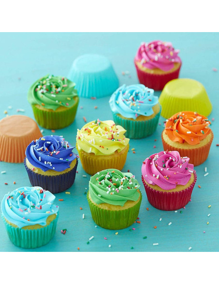 Forros para Cupcakes GiFBERA Arcoíris 400 Unidades 5 cm