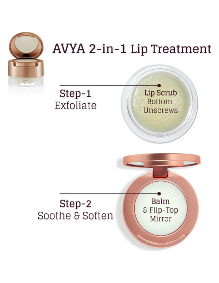 Tratamiento Labial 2 en 1 Avya - Exfoliante y Bálsamo 2g