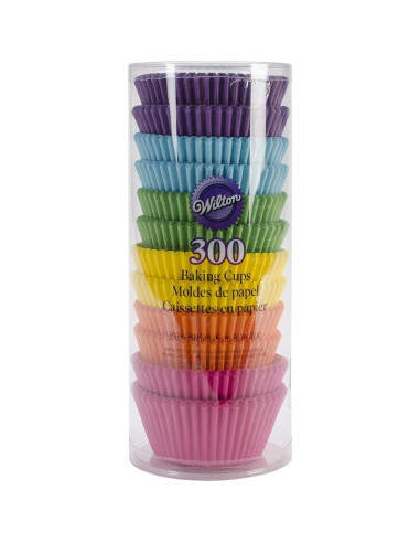 Forros para cupcakes Wilton, 300 unidades, colores brillantes
