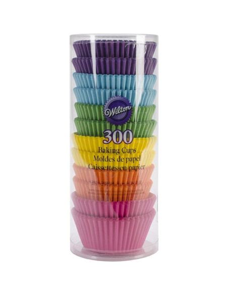 Forros para cupcakes Wilton, 300 unidades, colores brillantes