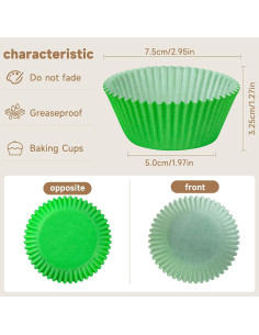 Forros de Cupcake Estándar xlloest Arcoíris Brillantes 400 Pzas 2