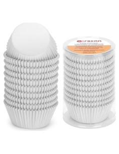 Forros de Cupcake de Foil Metálico Blanco GiFBERA 200 Unidades