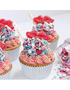 Forros de Cupcake de Foil Metálico Blanco GiFBERA 200 Unidades 2