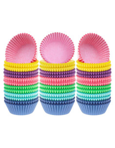 Forros para Cupcakes Selizo 600 Pcs Papel 5 cm Colores Brillantes