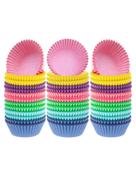 Forros para Cupcakes Selizo 600 Pcs Papel 5 cm Colores Brillantes