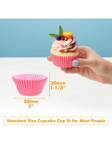 Forros para Cupcakes Selizo 600 Pcs Papel 5 cm Colores Brillantes