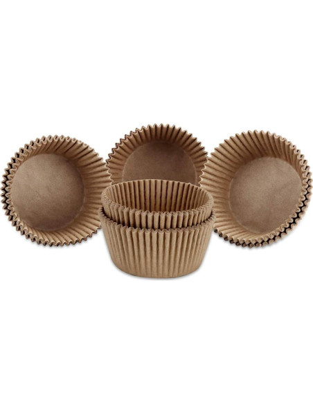 Forros para Cupcakes Estándar GiFBERA 200 Unidades Naturales