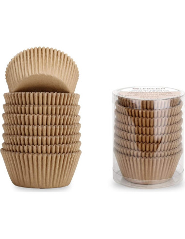 Forros para Cupcakes Estándar GiFBERA 200 Unidades Naturales
