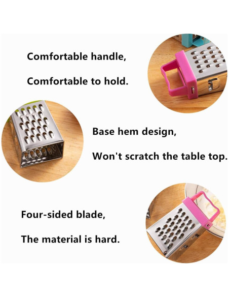 Mini Rallador de Queso AISIBO 3PCS Acero Inoxidable Compacto