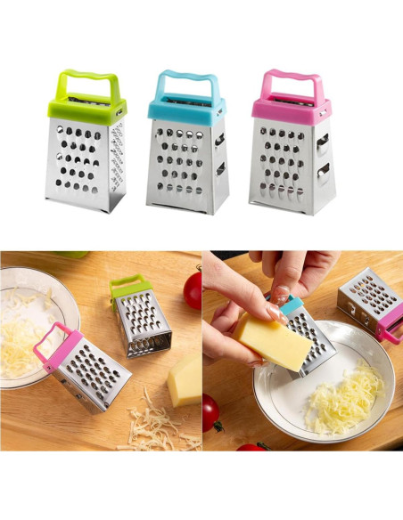 Mini Rallador de Queso AISIBO 3PCS Acero Inoxidable Compacto